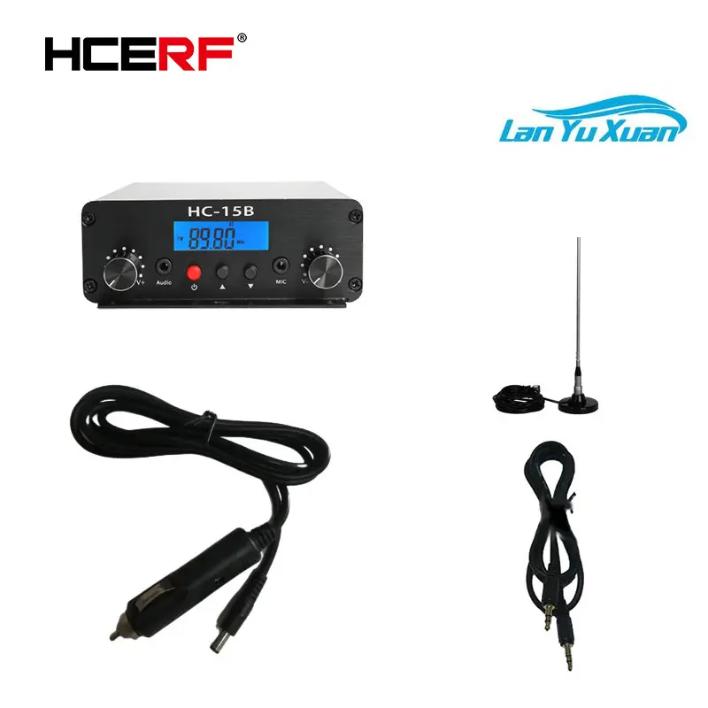 

2W/15W wireless audio amplifier Portable broadcast FM Transmitter radio station equipment