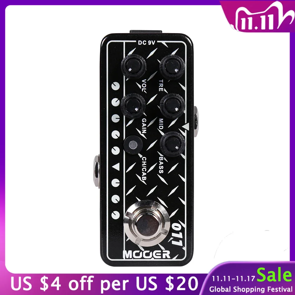 

MOOER 011 CALI-DUAL Guitar Effect Pedal Digital Preamp 3-Band EQ Micro Preamp Pedal True Bypass Guitar Parts Accessories