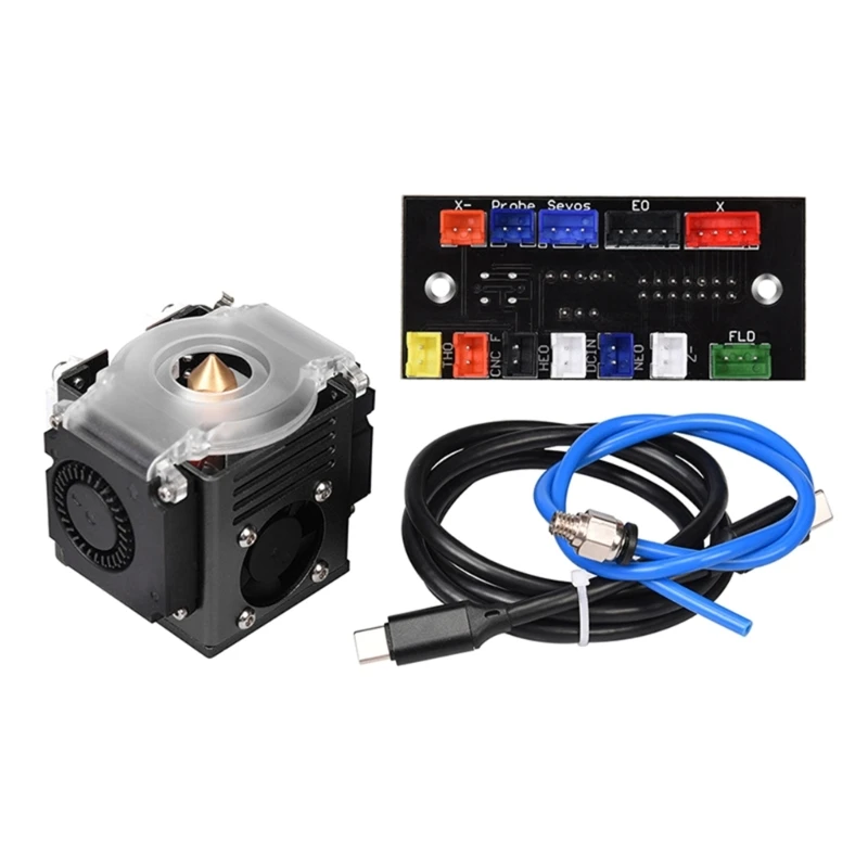 

594A TC 3D Printer All Metal Hotend Extruder Head Extrusion Kit WithTeflon Tube for B1/End3/CR10