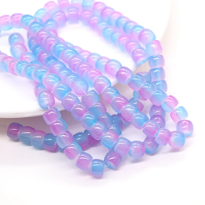 New 6x8mm Barrel Bead Crystal Glass Beads Smooth Loose Beads For Jewelry Making Beads DIY Necklace Bracelet Beads Wholesale