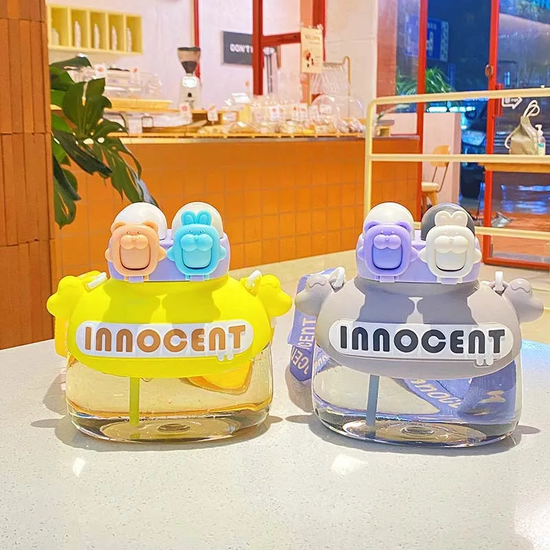 

Summer Drinking Cup Outdoor Travel Bottle Portable Cartoon Water Bottle Water Cup Large Capacity Water Bottle Straw Cup