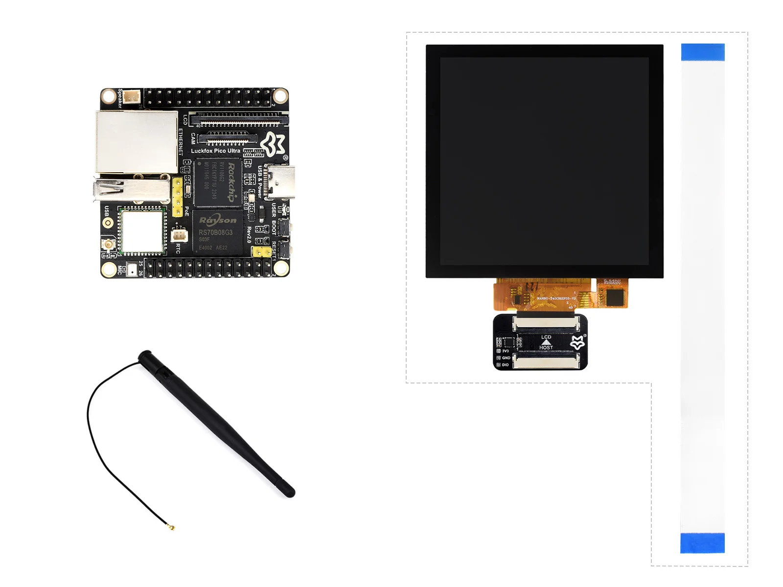 Luckfox Pico Ultra RV1106 Linux Микроплата разработки включает процессоры ARM Cortex-A7/RISC-V MCU/NPU/ISP
