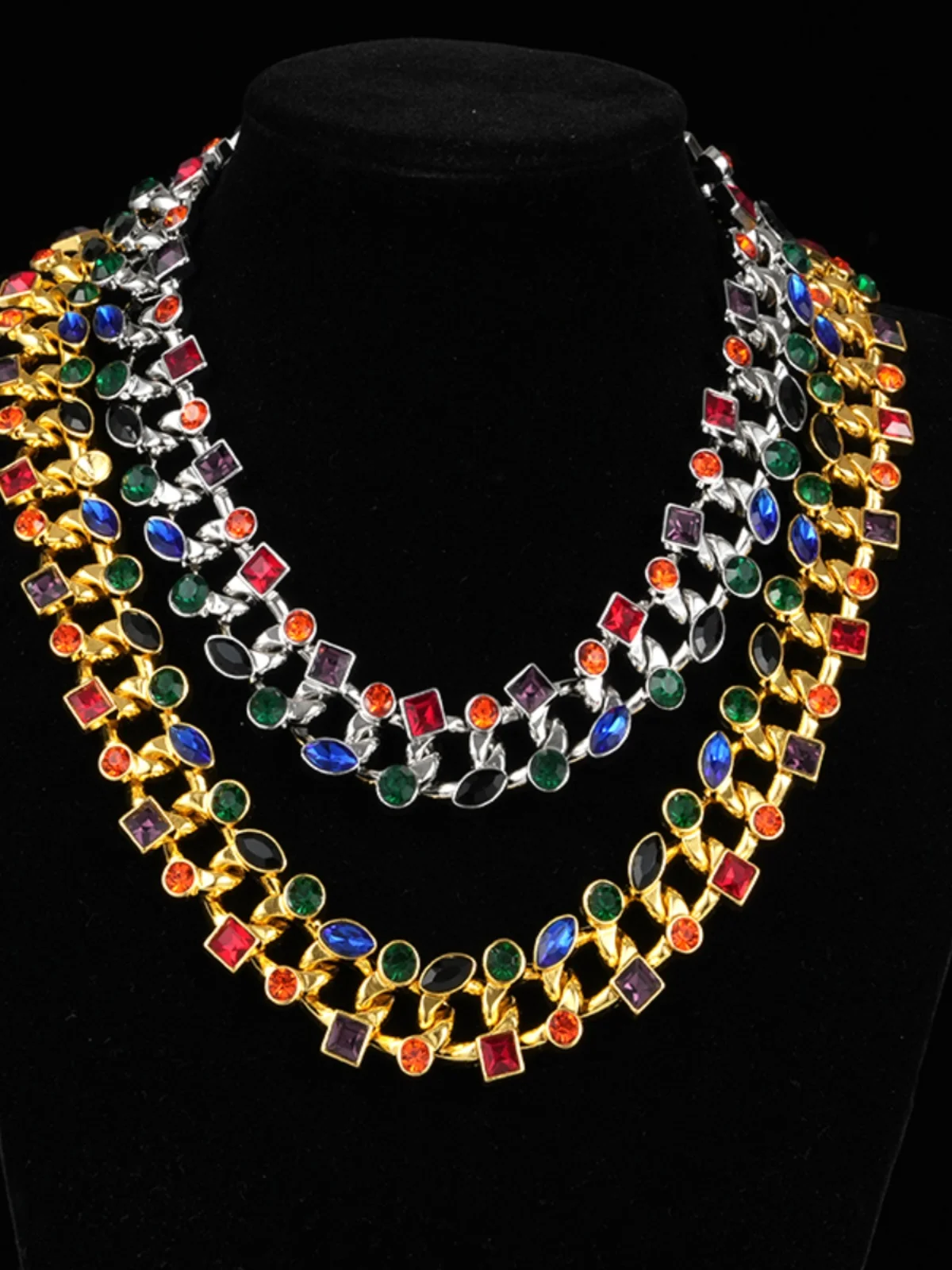 Оригинальный дизайн легкий роскошный в стиле хип-хоп разноцветное ожерелье для