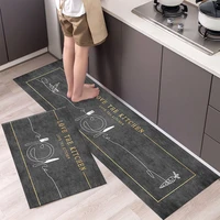 new hot sale kitchen floor mat tableware pattern entrance doormat bathroom door floormat parlor anti slip antifouling long rugs