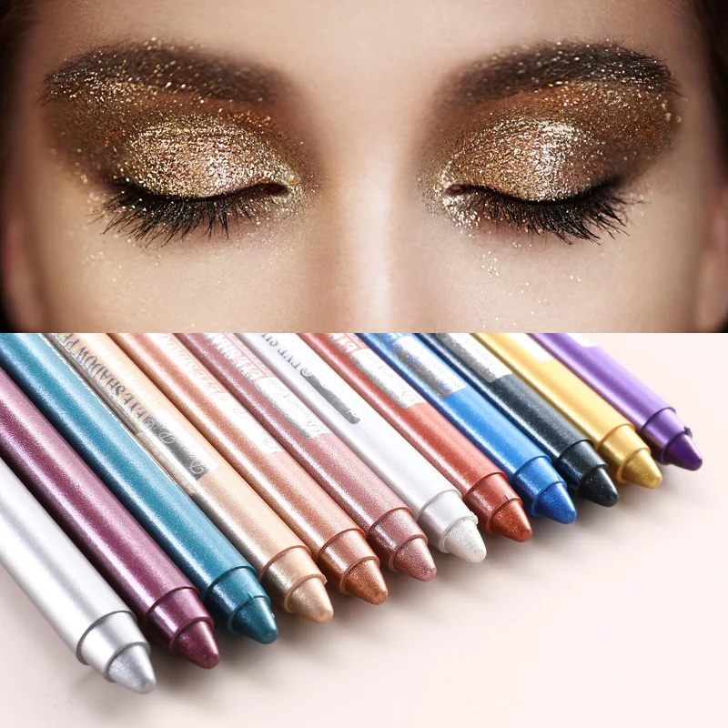 

Waterproof Glitter Eyeshadow Pen With Pencil Sharpener Pen Lying Silkworm Pencil Matte Eye Shadow Makeup Cosmetics Eyeliner Pen