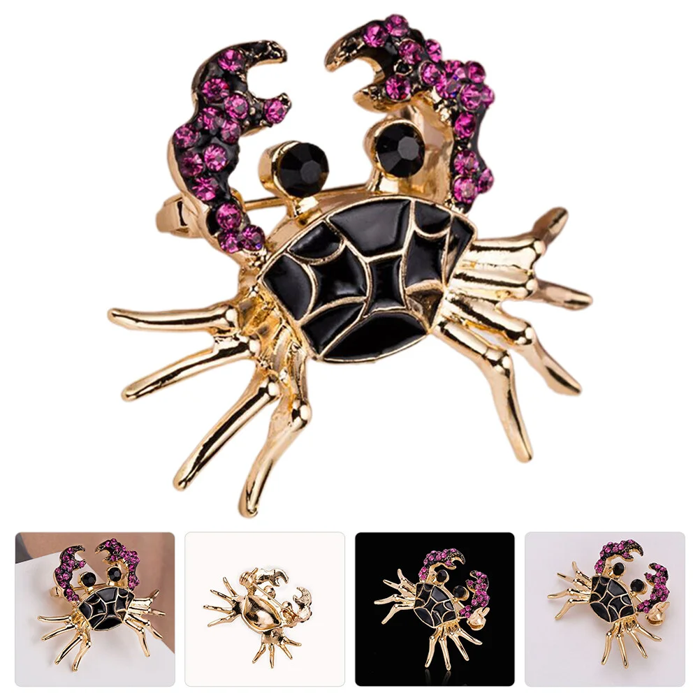 

Pin Cute Clothes Suit Brooch Accessories Crab Decorative Small Hat Korean Fashion Women