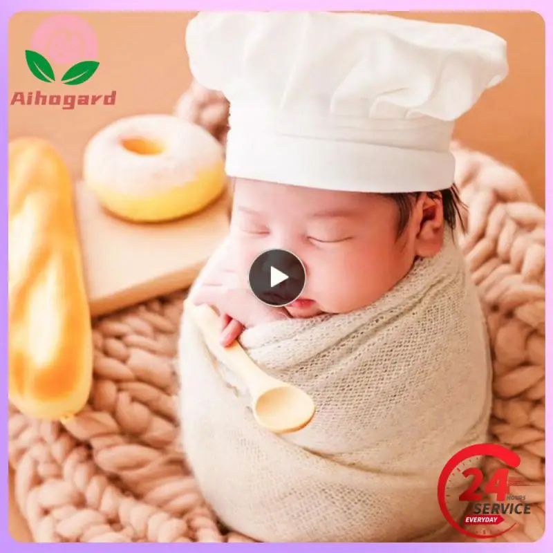 

Baby Photography Chef Hat Suit New Cotton Children's Boy Girl Chef Apron Small Chef Clothes Commemorate The Baby's Growth
