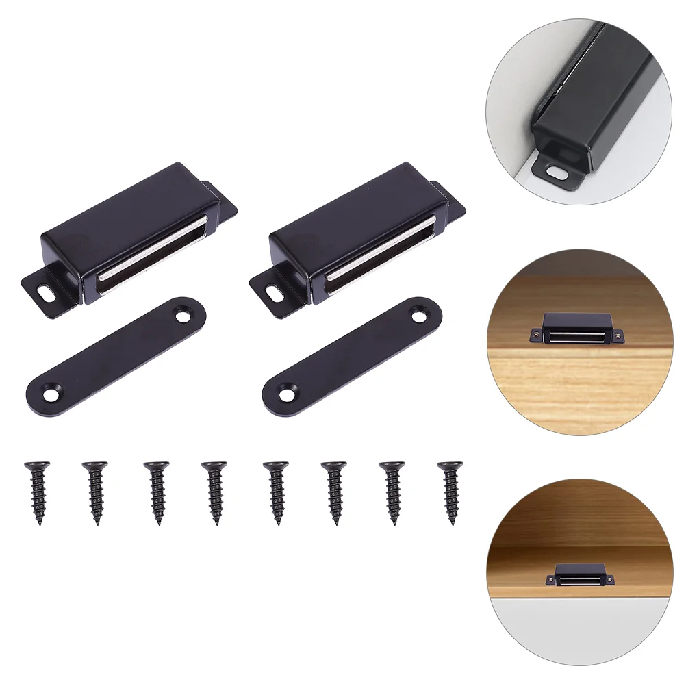 

2pcs Strong Magnet Door Catch for Door Kitchen Cupboard Wardrobe Closet (Black)