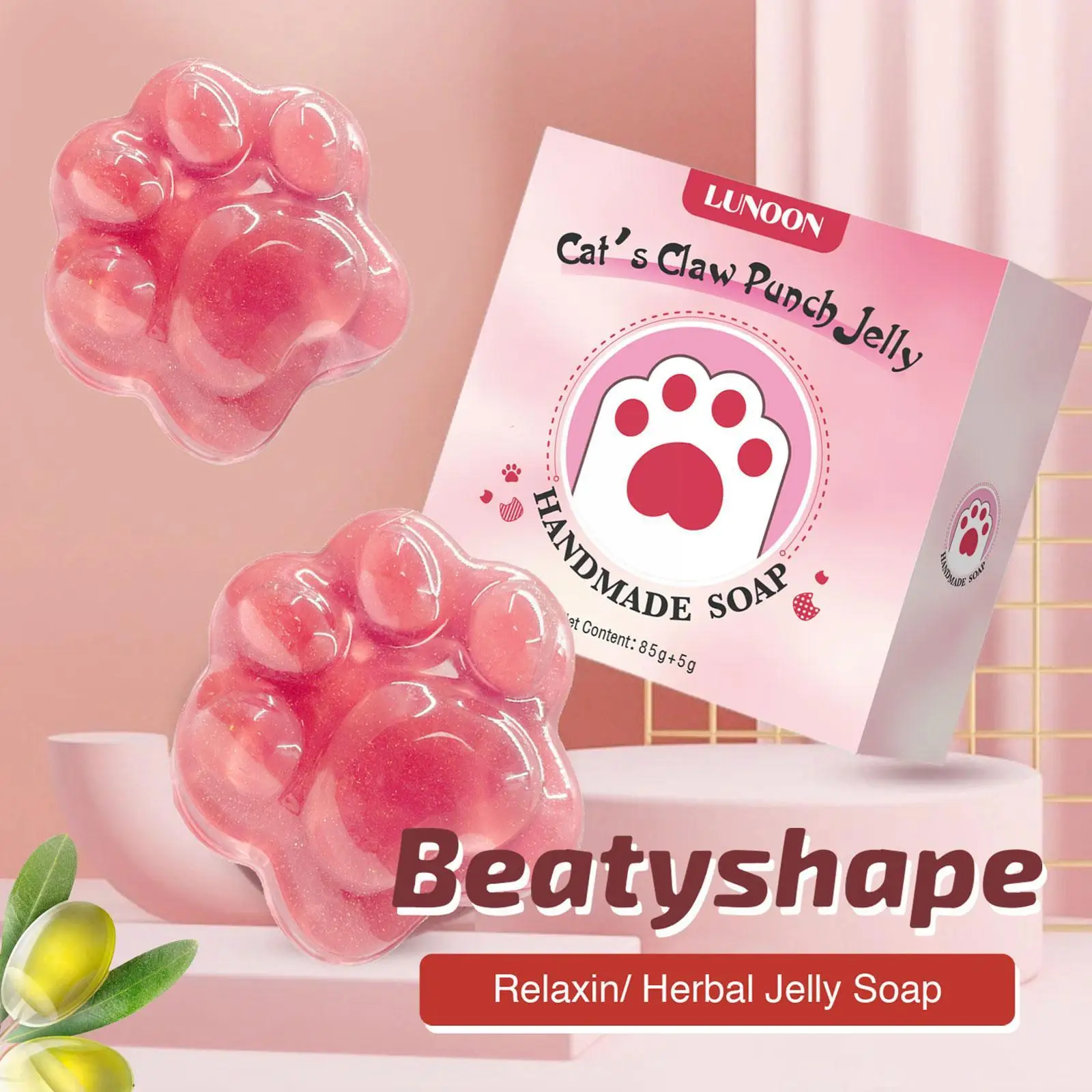 

85g Herbal Detoxing Anticellulite Jelly Soap Firming Moisturizing Shaping Skin Bath Body Soap Cleansing Soap Skin Cleaning F4n0