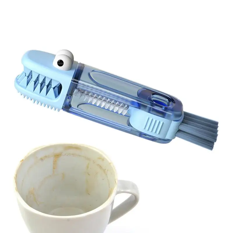 Bottle Cleaning Brush Kitchen Cup 180 Degree Rotating Schnappi Scrubber Foldable Small Cleaning Brush For Cup Household Water