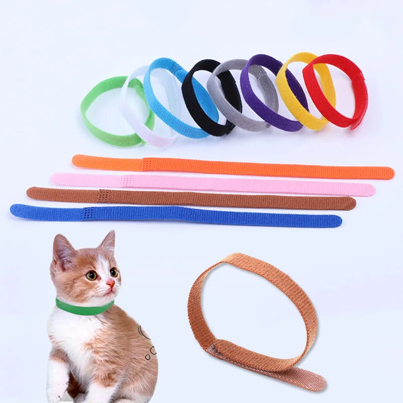 

12pcs Dogs Collars Adjustable Colorful Puppy Collars Kitten Identification Collar Kitten Whelping ID Collar Bands Pet Supply New