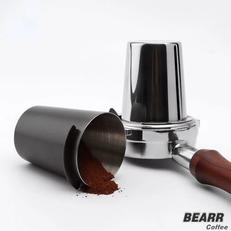 

Stainless Steel Powder Receiving Cup 304 Thickened Italian Coffee Machine Handle Powder Receiving Ek43 General Purpose Grinder