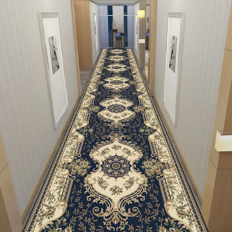 

Chinese Style Corridor Aisle Carpet Hotel Hotel Stairs Non-Slip Floor Mats Home Entrance Carpet Custom Corridor Long Carpet