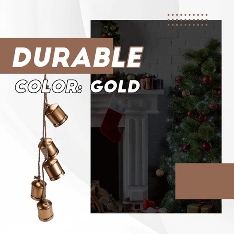 Набор потертых винтажных деревенских металлических колокольчиков подвесной на