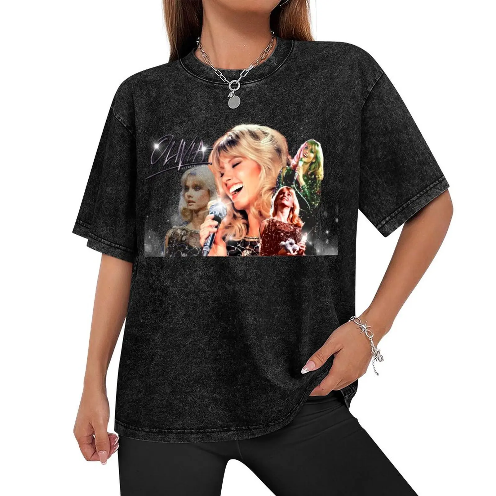 Мужская футболка PopRetroDisco Olivia Newton-John - Totally Hot Tour