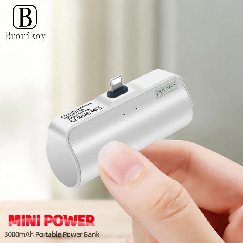 

Power Bank 2000mAh External Battery Wireless Charging For iPhone 13 Pocket Mini Power Bank Mobile Phone Charger For Xiaomi 10 9