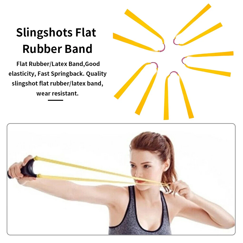 

20PCS 0.75mm Slingshot Hunting Powerful Flat Rubber Band High Elasticity Outdoor Catapult Sports Profession Shooting Accessories