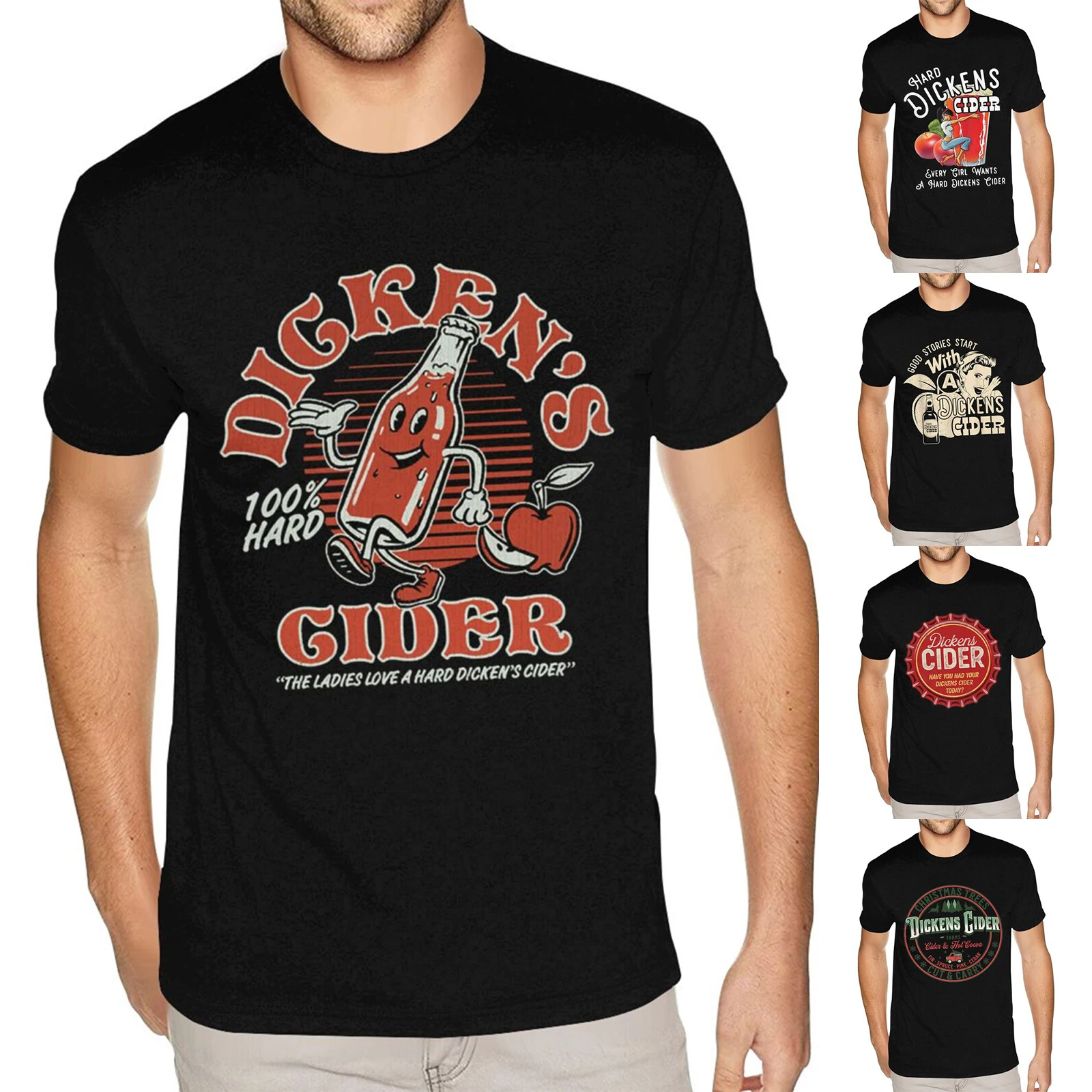 Дизайнерские футболки Dickens в виде талисмана сидра легкие для него