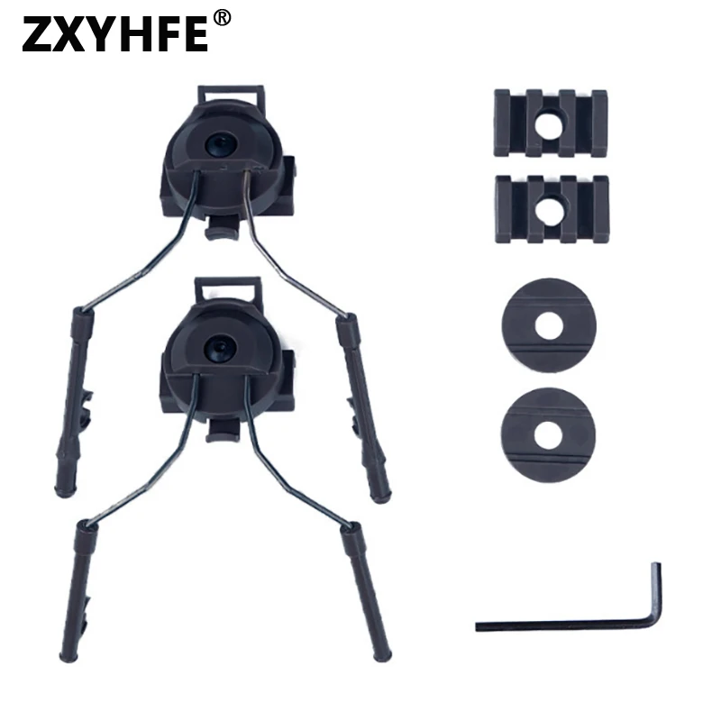 

ZXYHFE Tactical Hunting FAST Helmet Rail Suspension Bracket Headset Adapter CS Shooting Headphone Airsoft Paintball Accessories