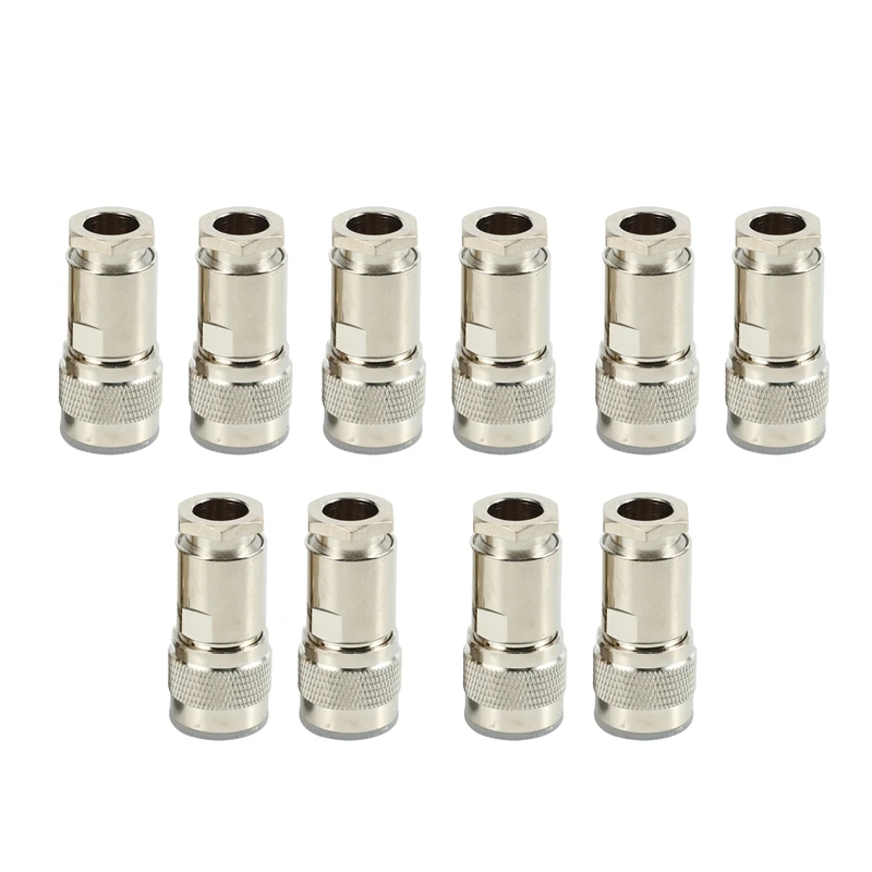 

10 Pcs N Type Male Clamp RG8 LMR400 RG165 RG213 7D-FB RF Coaxial Connector