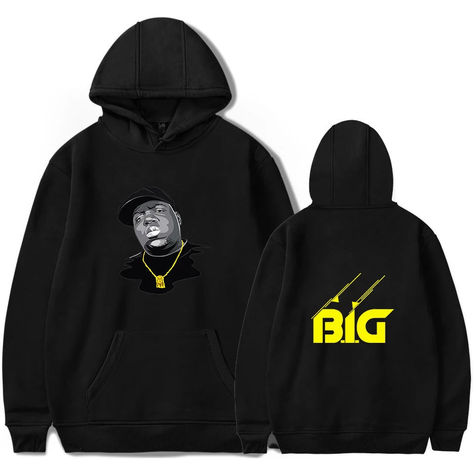 

Men Women Hoodie Notorious Big Sweatshirt Hoodie Black Hip Hop Brand Hooded Sweatshirt Pullover Printing BIGGIE Boy/woBoy Clothe