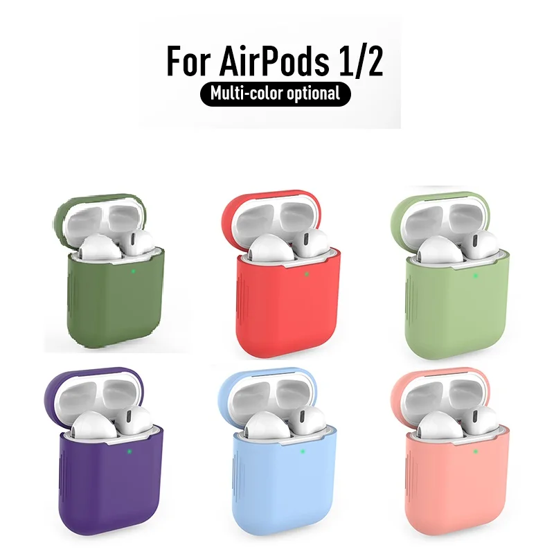 

For AirPods 1/2 Pro Wireless Bluetooth Headphones Charging Case Silicone Headset Protective Dustproof Cover Earphone Accessories