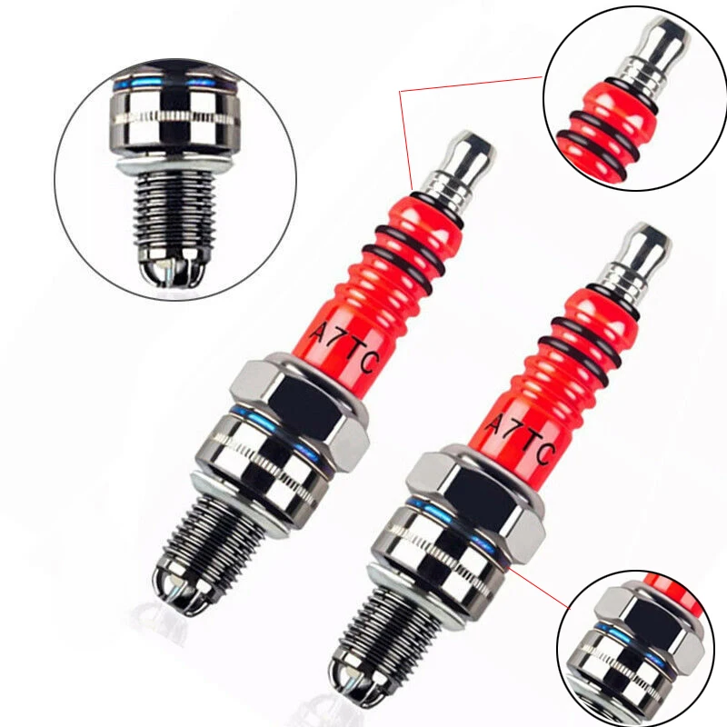 

1pc Spark Plug CR7HSA ATRTC High Performance 3-Electrode For GY6 50cc-150cc Scooter Motorcycle 10mm Spark Plug Accessori