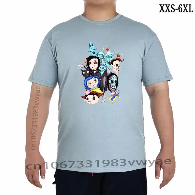 

Футболка Coraline женская с принтом фильма «фантазия», топ из чистого хлопка в стиле Харадзюку, футболка с коротким рукавом в стиле унисекс, на л...