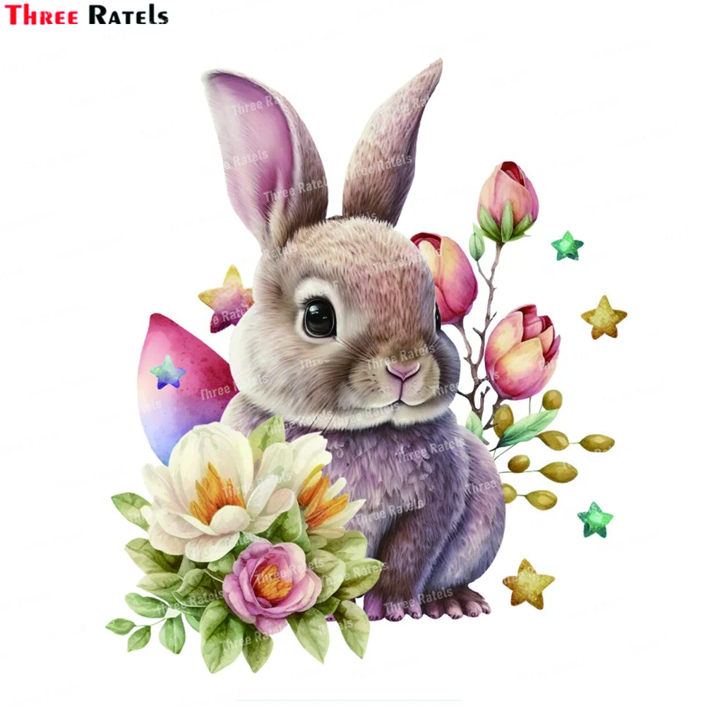 

Наклейки на стену с рисунком кролика три Ratels K988, наклейки на стену для детской комнаты, наклейки на стену, домашний декор, ПВХ, съемные