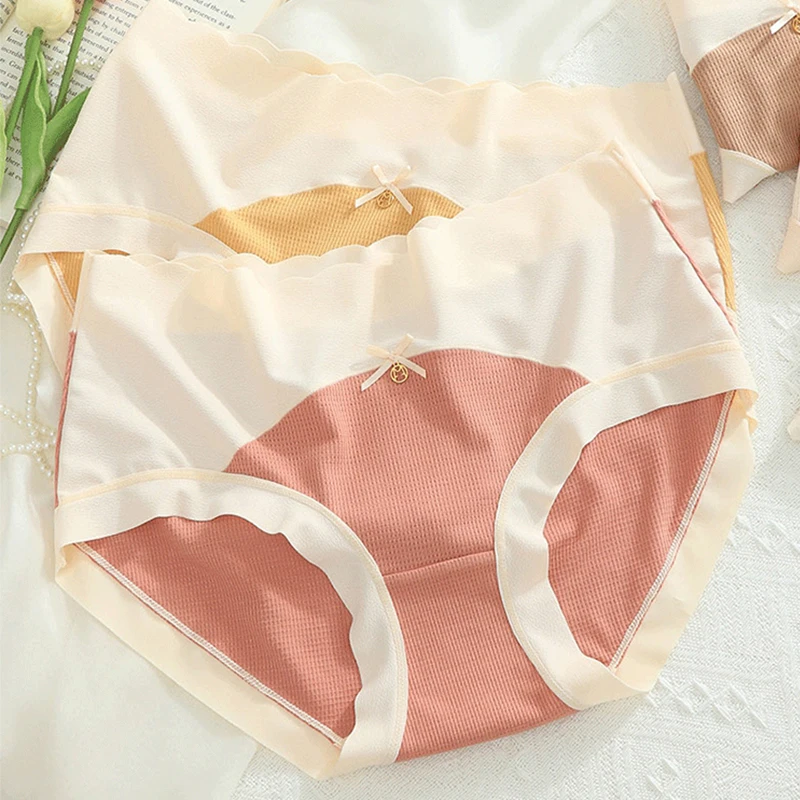 

3 шт., женские хлопковые бесшовные трусики, большие размеры