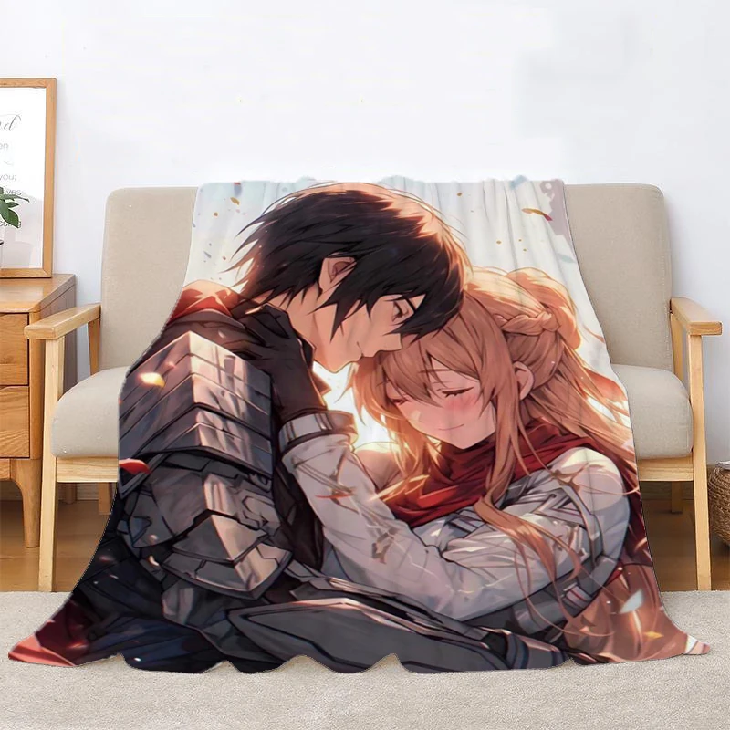 

Большое одеяло, роскошный меч, искусство онлайн, одеяла для кровати, двойное покрывало, коленный диван, пушистый мягкий теплый зимний большой размер