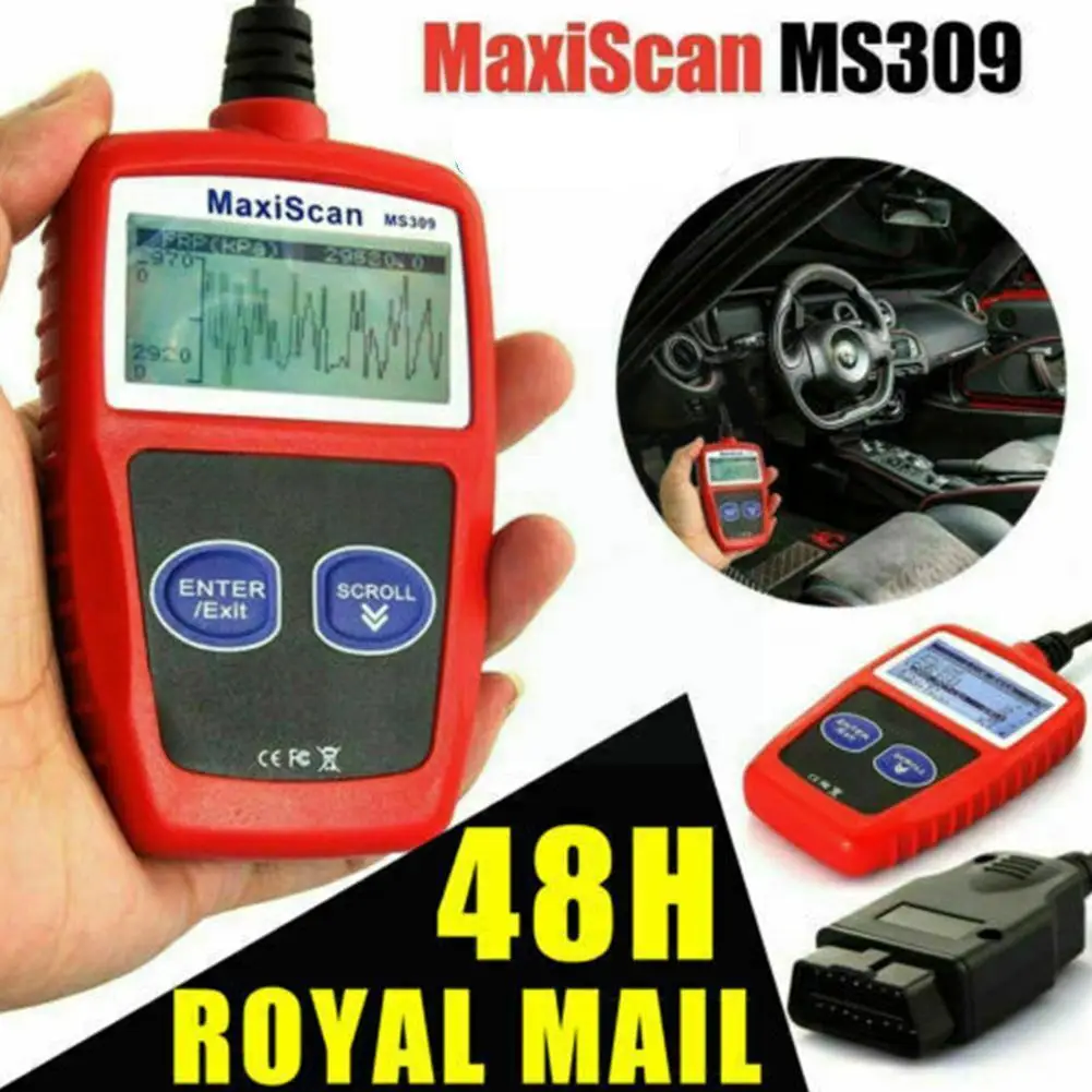 

MS309 Car CAN OBD2 /EOBD Code Reader Scanner Automotive Tool Diagnostic Engine Professional OBDII Diagnostic Tools Scan F2D9
