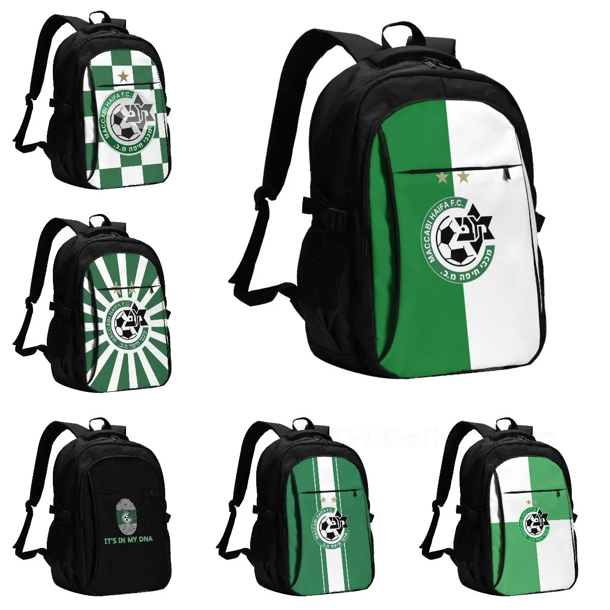 

Вместительный рюкзак Maccabi Haifa Fc, студенческий рюкзак, дорожный рюкзак с Usb интерфейсом, рюкзак для ноутбука