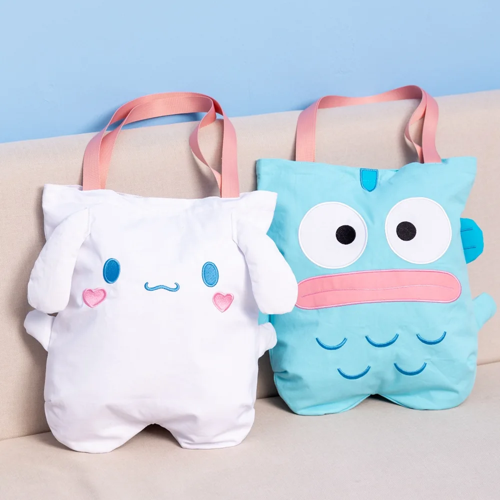 

Sanrio Cartoon Kawaii Kuromi Mymelody Cinnamoroll Shoulder Bag Large Capacity Handbag Girl Hand Bag Student Information Bag