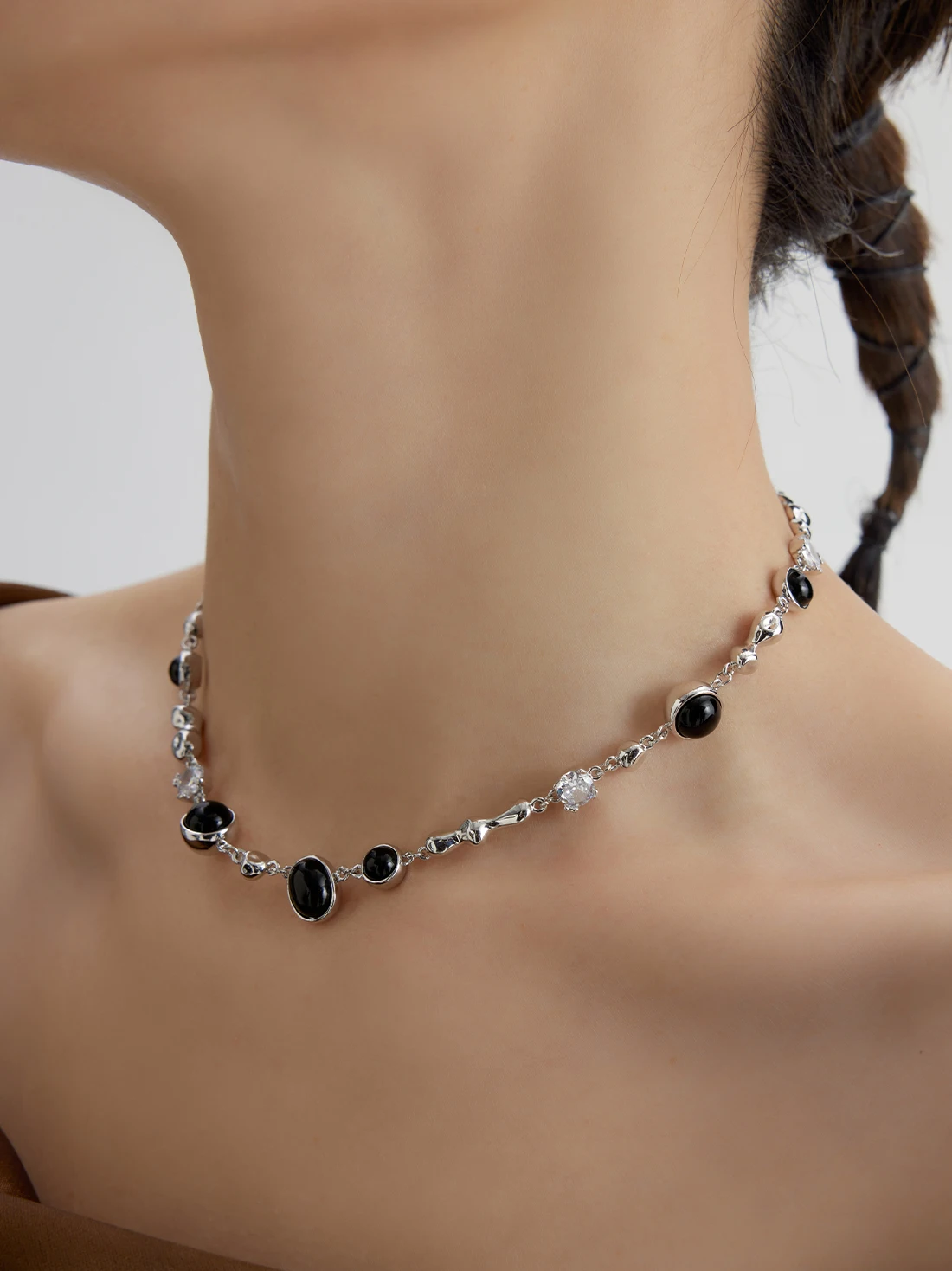 

LONDANY necklace Original agate gemstone collarbone necklace minimalist stylish personality Choker necklace