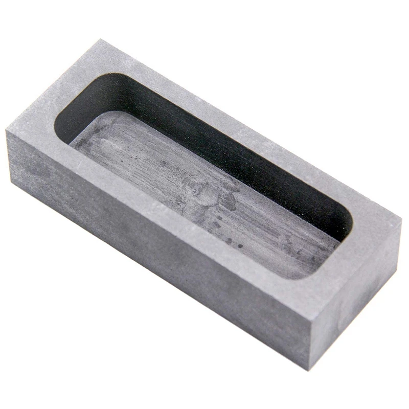

Graphite Ingot Mold, High Purity Refining Graphite, Melting Casting Mould For Gold Silver (4.92X1.97X1.18Inch/1250G Gold)
