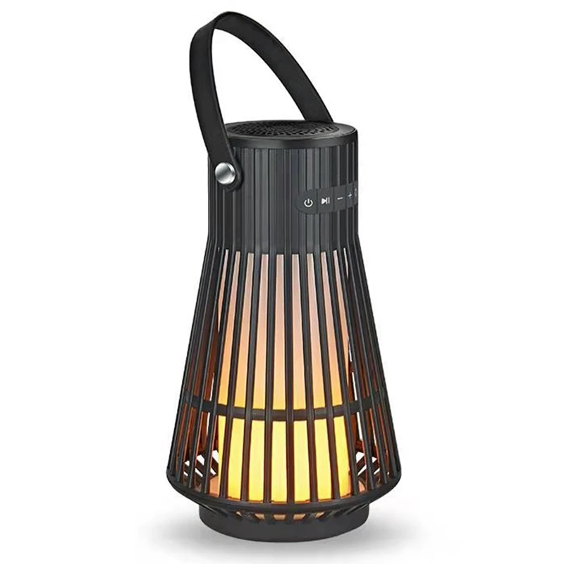 

LED Flame Light Speaker Portable Waterproof Bluetooth Wireless Speaker Stereo Speaker For Terrace, Garden, Camping