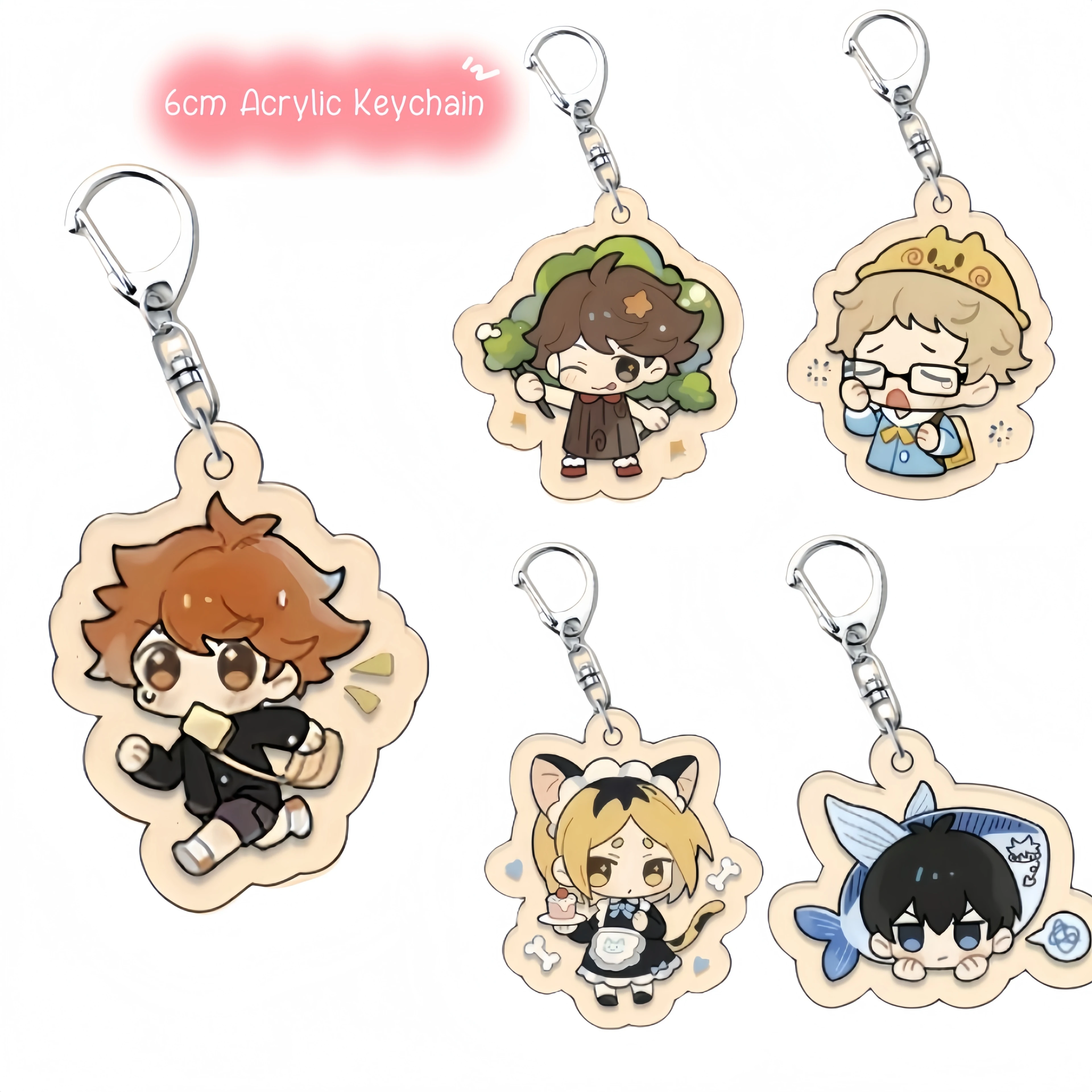 Хайкю!! Акриловый брелок в стиле аниме 6 см - Чиби Хината Кагеяма милая