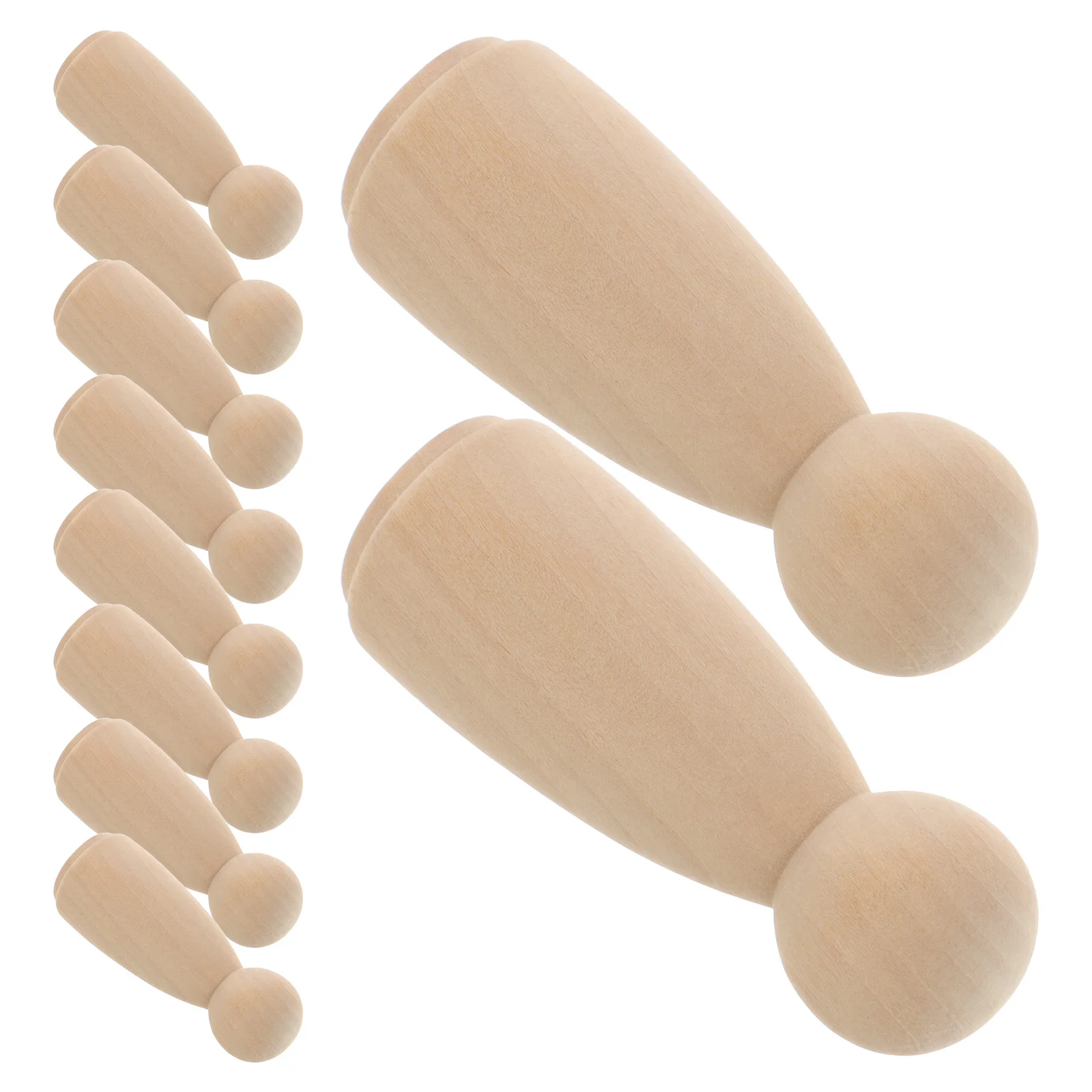 10 шт. деревянные тела кукольные игрушки незавершенные куклы кулон цвет люди