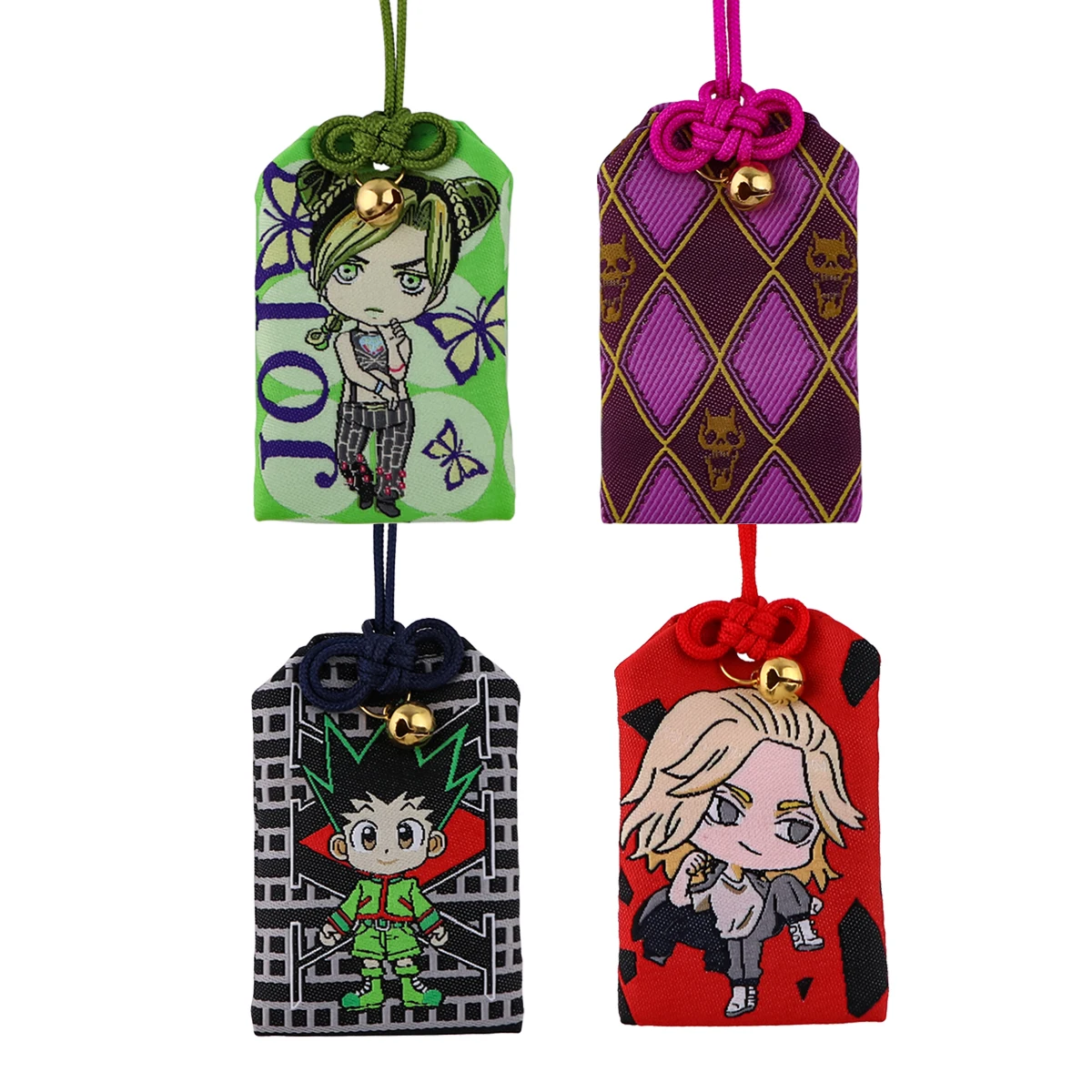 

New Omamori Pray Health Wealth Bags Anime Tokyo Revengers Full Time Hunter Lucky Trinket Charms Pendant Keychain Accessories