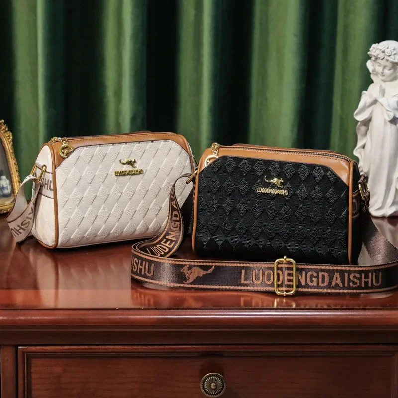 2024 Новая женская сумка через плечо модный и простой дизайн цилиндрическая