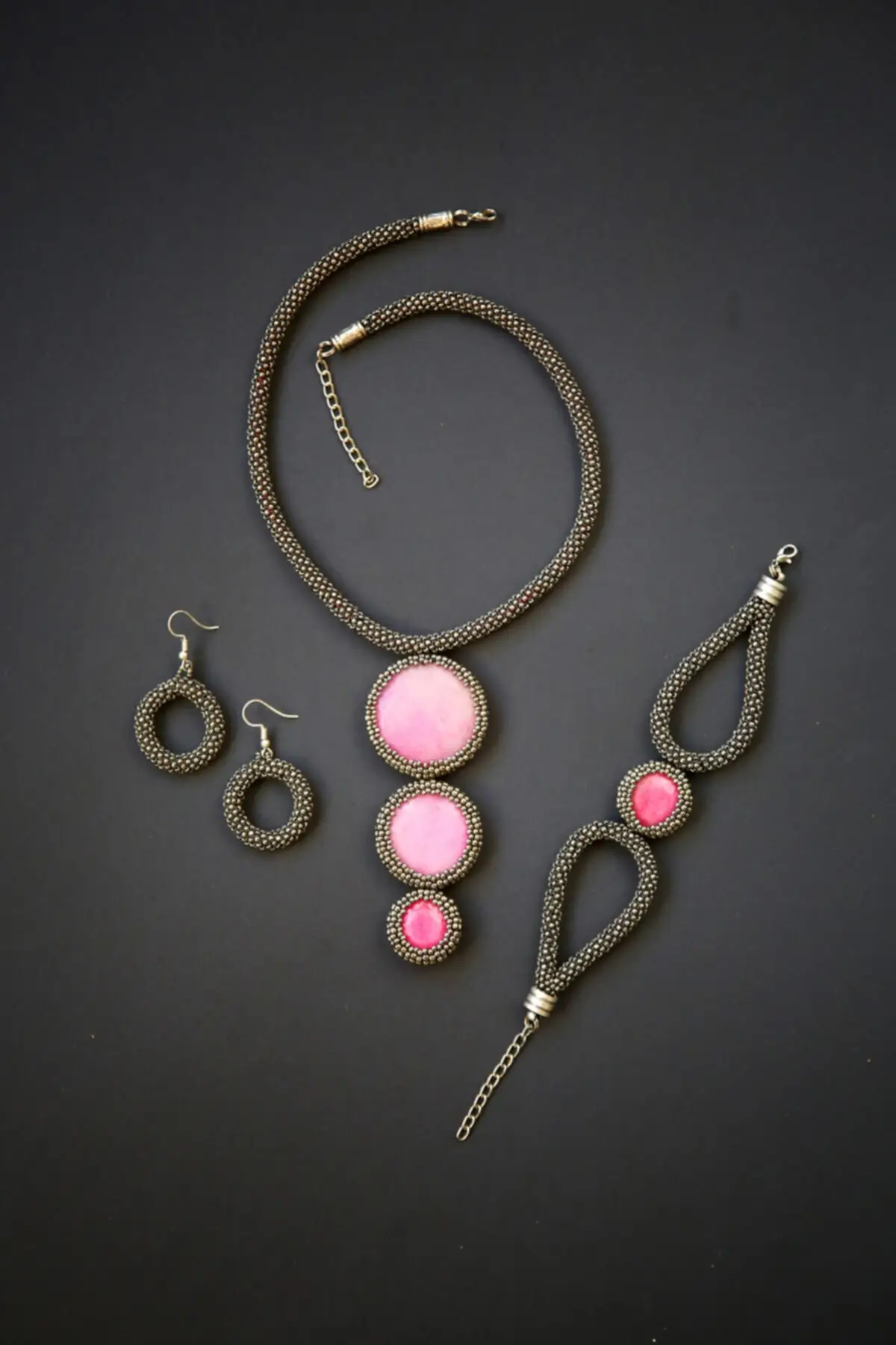 

Женское модное Ювелирное Украшение, розовые бриллианты, ожерелье, браслет, серьги, ювелирные наборы