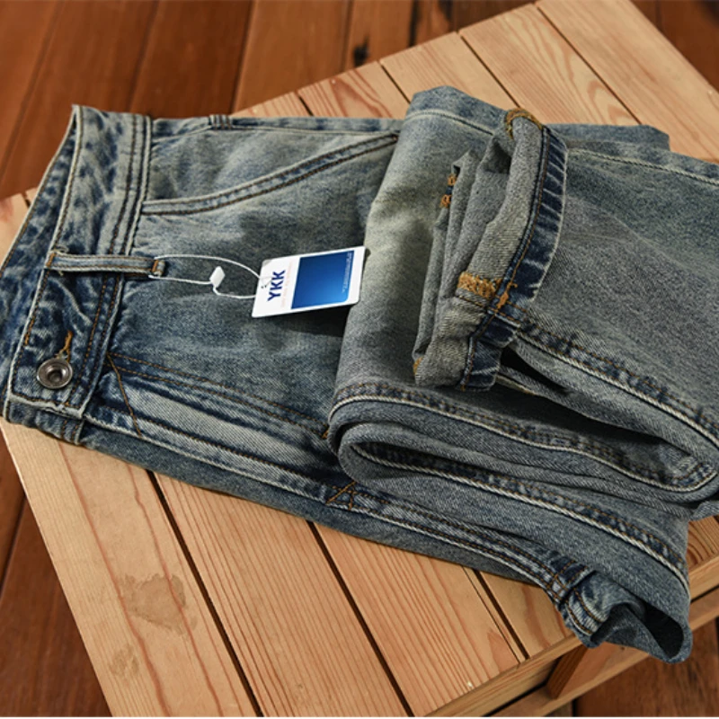 2023 Spring Summer New Vintage Jeans for Men Clothing Casual Washed Soft Cotton Streetwear Oversize Men Trousers A1016