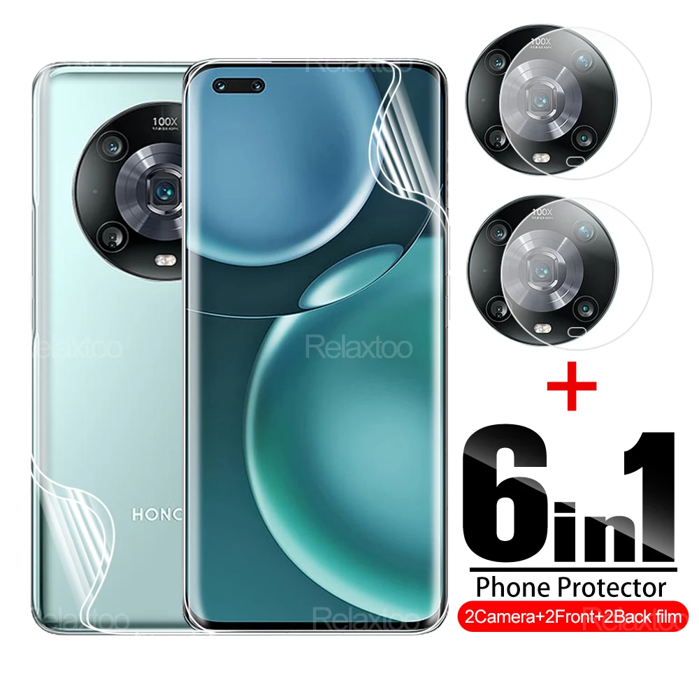 

6in1 Front Back Hydrogel Film For Honor Magic4 Pro Camera Protector honar Magic 4 Lite Ultimate 4Pro Protective Film Not Glass