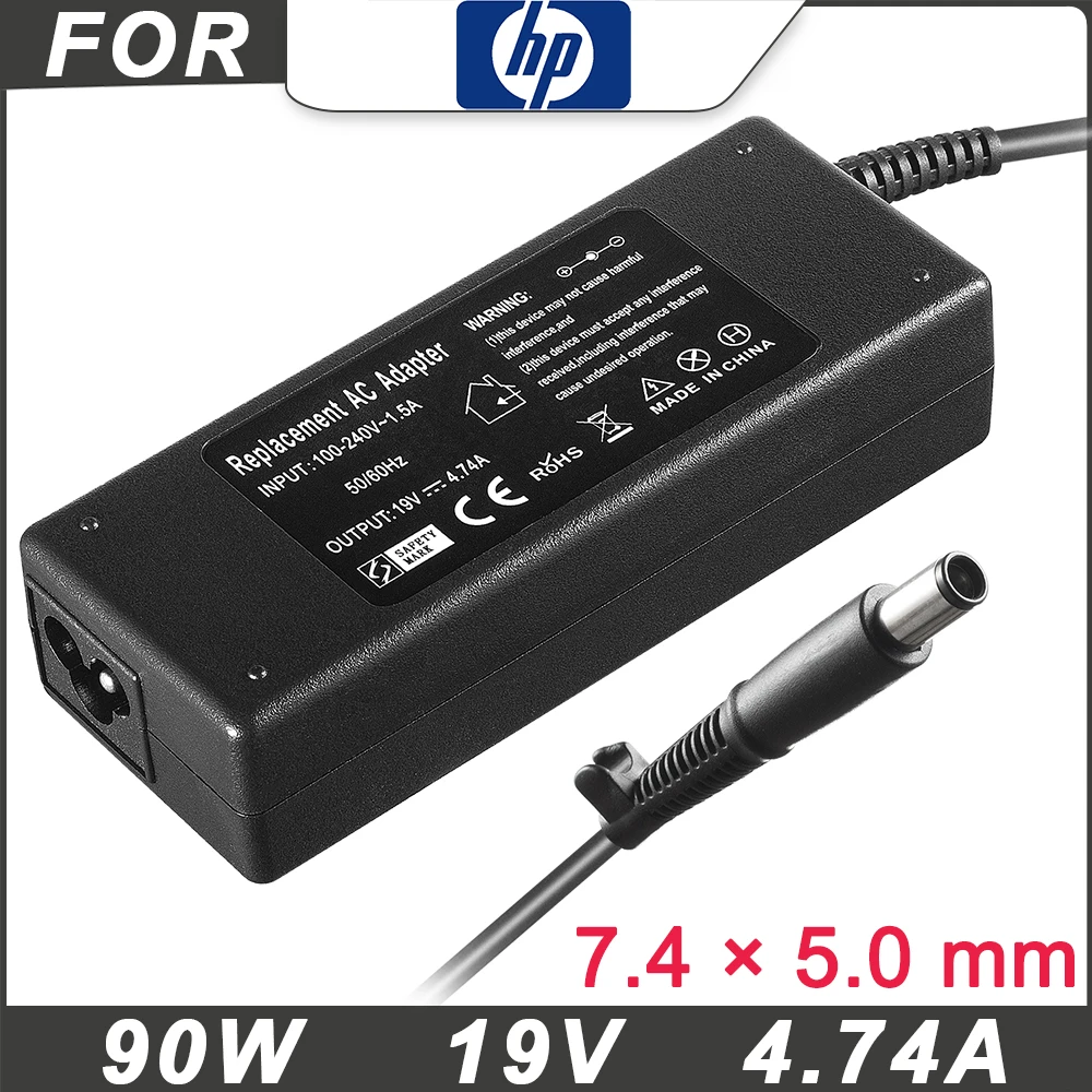 

19V 4.74A 90W 7.4*5.0mm Laptop Adapter Charger For HP Pavilion DV3 DV4 DV5 DV6 Probook 4440s 4535s 4530S 4540S 6470b 6475b 6570b