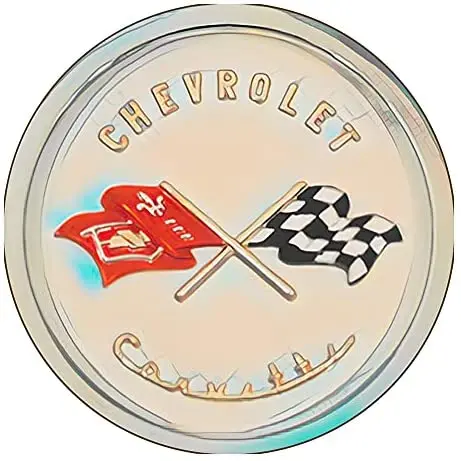 

Compatible with Chevrolet Corvette Checkered Flag Silver Reproduction Car Company Garage Signs Metal Vintage Style Decor