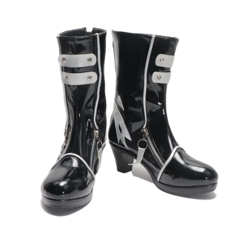 Игра Arknights Zuo Le Обувь для косплея Черные короткие сапоги