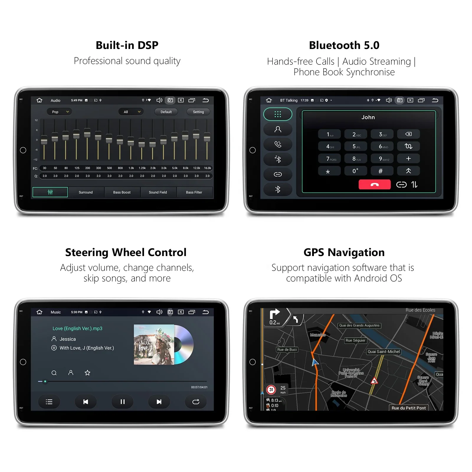 XTRONS Универсальный 10 1-дюймовый вращающийся QLED сенсорный экран 2 Din Android