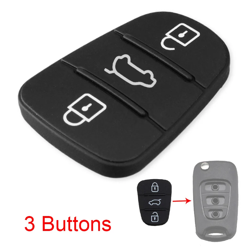

3-кнопочный резиновый откидной корпус дистанционного ключа автомобиля, подходящий для Ceed