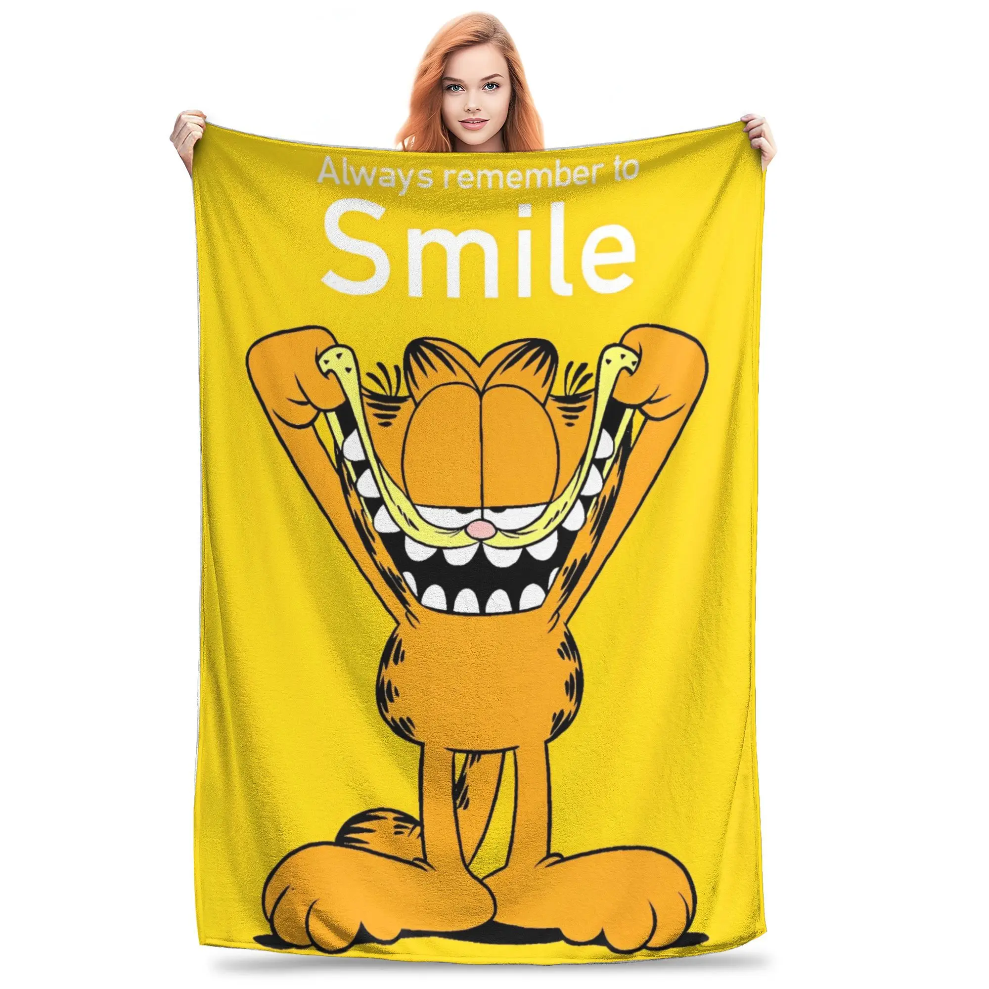 Одеяла G-Garfielded Remeber to Smile флисовые милые мультяшные мягкие одеяла для дома дивана